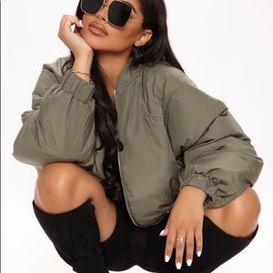 Fashion Nova Oversized Bomber Jacket